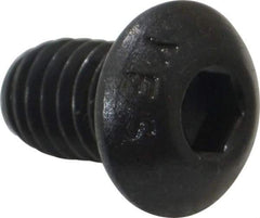 Value Collection - 5/16-18 UNC Hex Socket Drive, Button Screw - Alloy Steel, Black Oxide Finish, Fully Threaded, 1/2" Length Under Head - Americas Industrial Supply