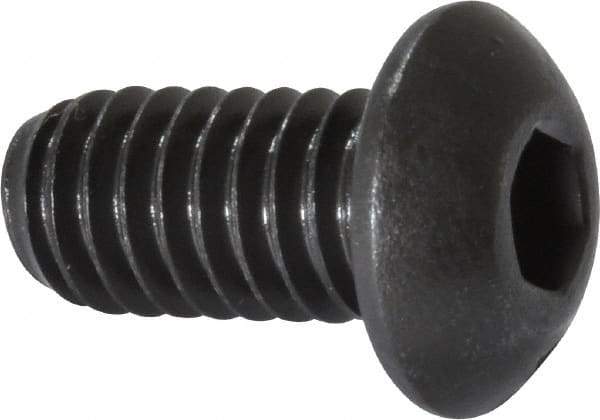 Value Collection - 5/16-18 UNC Hex Socket Drive, Button Screw - Alloy Steel, Black Oxide Finish, Fully Threaded, 5/8" Length Under Head - Americas Industrial Supply