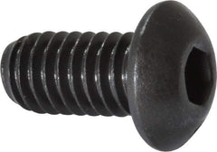 Value Collection - 5/16-18 UNC Hex Socket Drive, Button Screw - Alloy Steel, Black Oxide Finish, Fully Threaded, 5/8" Length Under Head - Americas Industrial Supply