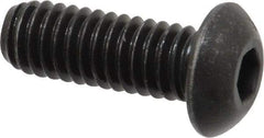 Value Collection - 5/16-18 UNC Hex Socket Drive, Button Screw - Alloy Steel, Black Oxide Finish, Fully Threaded, 7/8" Length Under Head - Americas Industrial Supply