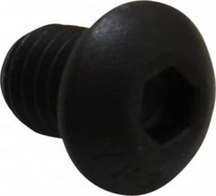Value Collection - 3/8-16 UNC Hex Socket Drive, Button Screw - Alloy Steel, Black Oxide Finish, Fully Threaded, 1/2" Length Under Head - Americas Industrial Supply
