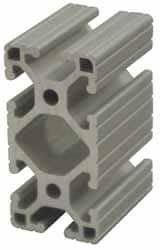 80/20 Inc. - 97 Inches Long x 3 Inches Wide x 1-1/2 Inches High, T Slotted Aluminum Extrusion - 1.7288 Square Inches, Clear Anodized Finish - Americas Industrial Supply