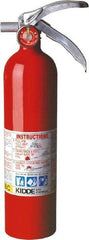 Kidde - 2.6 Lb, 1-A:10-B:C Rated, Dry Chemical Fire Extinguisher - 3" Diam x 15" High, 195 psi, 15' Discharge in 12 sec, Rechargeable, Steel Cylinder - Americas Industrial Supply