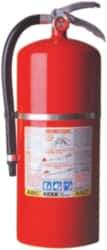 Kidde - 20 Lb, 6-A:120-B:C Rated, Dry Chemical Fire Extinguisher - 7-1/4" Diam x 21.6" High, 195 psi, 20' Discharge in 28 sec, Rechargeable, Steel Cylinder - Americas Industrial Supply