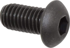 Value Collection - 1/2-13 UNC Hex Socket Drive, Button Screw - Alloy Steel, Black Oxide Finish, Fully Threaded, 1" Length Under Head - Americas Industrial Supply