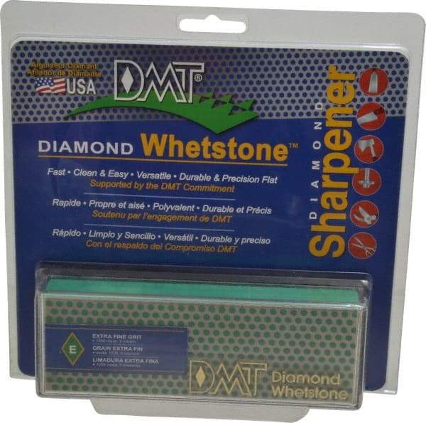 DMT - 6" Long x 2" Wide x 3/4" Thick, Diam ond Sharpening Stone - Rectangle, 1200 Grit, Extra Fine Grade - Americas Industrial Supply