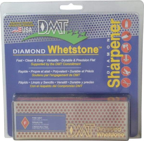 DMT - 6" Long x 2" Wide x 3/4" Thick, Diam ond Sharpening Stone - Rectangle, 600 Grit, Fine Grade - Americas Industrial Supply
