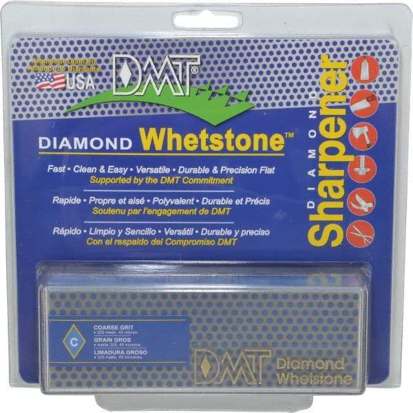 DMT - 6" Long x 2" Wide x 3/4" Thick, Diam ond Sharpening Stone - Rectangle, 325 Grit, Coarse Grade - Americas Industrial Supply