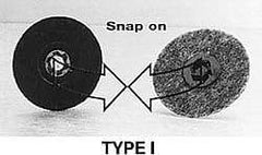 Merit Abrasives - 2" Disc Diam, 50 Grit, Zirconia Alumina Quick Change Disc - Type P Attaching System, Coated, Coarse Grade, 30,000 RPM, R801 Series - Americas Industrial Supply