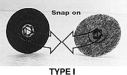 Merit Abrasives - 1-1/2" Disc Diam, 60 Grit, Zirconia Alumina Quick Change Disc - Type P Attaching System, Coated, Medium Grade, 30,000 RPM, R801 Series - Americas Industrial Supply