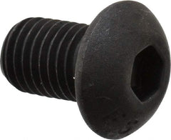 Value Collection - 5/16-24 UNF Hex Socket Drive, Button Screw - Alloy Steel, Black Oxide Finish, Fully Threaded, 1/2" Length Under Head - Americas Industrial Supply