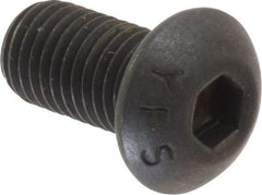 Value Collection - 5/16-24 UNF Hex Socket Drive, Button Screw - Alloy Steel, Black Oxide Finish, Fully Threaded, 5/8" Length Under Head - Americas Industrial Supply