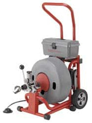 Ridgid - Electric Battery Drain Cleaning Machine - For 3" to 6" Pipe, 100' Cable, 285 Max RPM - Americas Industrial Supply