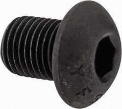 Value Collection - 3/8-24 UNF Hex Socket Drive, Button Screw - Alloy Steel, Black Oxide Finish, Fully Threaded, 1/2" Length Under Head - Americas Industrial Supply