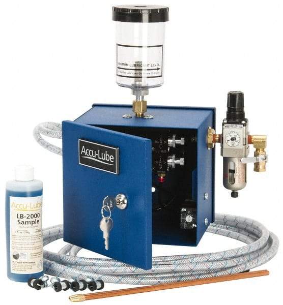 Accu-Lube - 2 Outlet, 10 Ounce Tank Capacity, Micro Lubricant System - 12' Coolant Line Length - Americas Industrial Supply