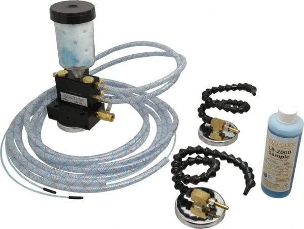 Accu-Lube - 2 Outlet, 10 Ounce Tank Capacity, Micro Lubricant System - 12' Coolant Line Length - Americas Industrial Supply