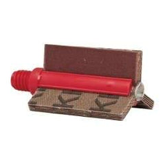 Superior Abrasives - 180 Grit, Coated, Aluminum Oxide Bore Polisher - 1/4" Shank Length, Very Fine Grade, 25,000 RPM, Polishes Bores with 3/4 to 1" Diam - Americas Industrial Supply