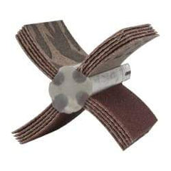 Superior Abrasives - 80 Grit, Coated, Aluminum Oxide Bore Polisher - 1/4" Shank Length, Medium Grade, 22,000 RPM, Polishes Bores with 1 to 1-1/2" Diam - Americas Industrial Supply