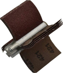 Superior Abrasives - 60 Grit, Coated, Aluminum Oxide Bore Polisher - 1/4" Shank Length, Medium Grade, 20,000 RPM, Polishes Bores with 1-1/2 to 2" Diam - Americas Industrial Supply