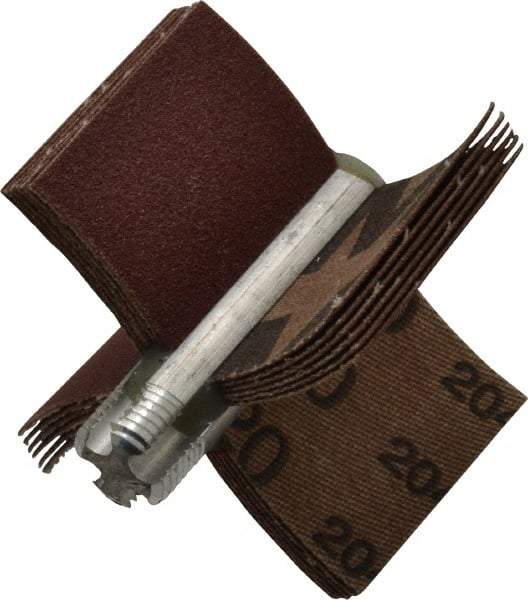 Superior Abrasives - 120 Grit, Coated, Aluminum Oxide Bore Polisher - 1/4" Shank Length, Fine Grade, 20,000 RPM, Polishes Bores with 1-1/2 to 2" Diam - Americas Industrial Supply
