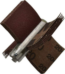 Superior Abrasives - 120 Grit, Coated, Aluminum Oxide Bore Polisher - 1/4" Shank Length, Fine Grade, 20,000 RPM, Polishes Bores with 1-1/2 to 2" Diam - Americas Industrial Supply