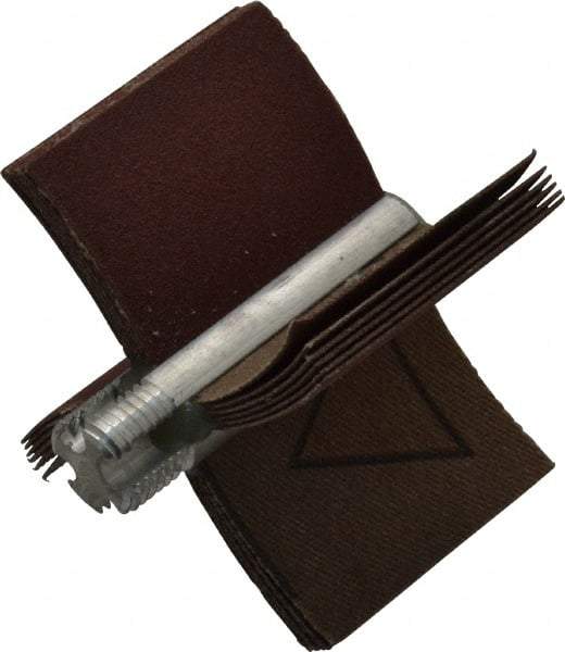 Superior Abrasives - 180 Grit, Coated, Aluminum Oxide Bore Polisher - 1/4" Shank Length, Very Fine Grade, 20,000 RPM, Polishes Bores with 1-1/2 to 2" Diam - Americas Industrial Supply