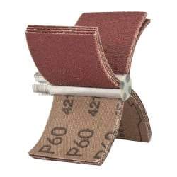 Superior Abrasives - 60 Grit, Coated, Aluminum Oxide Bore Polisher - 1/4" Shank Length, Medium Grade, 16,000 RPM, Polishes Bores with 2-1/8 to 2-1/2" Diam - Americas Industrial Supply