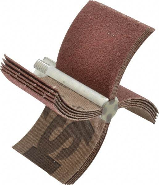 Superior Abrasives - 80 Grit, Coated, Aluminum Oxide Bore Polisher - 1/4" Shank Length, Medium Grade, 16,000 RPM, Polishes Bores with 2-1/8 to 2-1/2" Diam - Americas Industrial Supply
