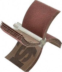 Superior Abrasives - 80 Grit, Coated, Aluminum Oxide Bore Polisher - 1/4" Shank Length, Medium Grade, 16,000 RPM, Polishes Bores with 2-1/8 to 2-1/2" Diam - Americas Industrial Supply