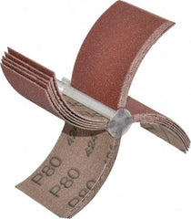 Superior Abrasives - 80 Grit, Coated, Aluminum Oxide Bore Polisher - 1/4" Shank Length, Medium Grade, 15,000 RPM, Polishes Bores with 2-1/2 to 3" Diam - Americas Industrial Supply