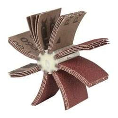 Superior Abrasives - 60 Grit, Coated, Aluminum Oxide Bore Polisher - 1/4" Shank Length, Medium Grade, 16,000 RPM, Polishes Bores with 2 to 2-1/2" Diam - Americas Industrial Supply
