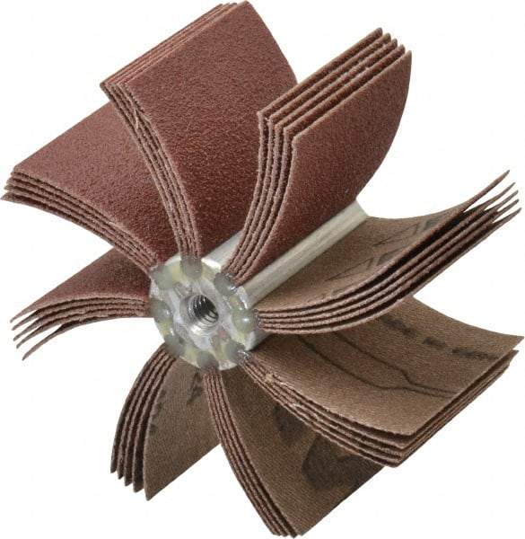Superior Abrasives - 80 Grit, Coated, Aluminum Oxide Bore Polisher - 1/4" Shank Length, Medium Grade, 16,000 RPM, Polishes Bores with 2 to 2-1/2" Diam - Americas Industrial Supply