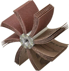 Superior Abrasives - 80 Grit, Coated, Aluminum Oxide Bore Polisher - 1/4" Shank Length, Medium Grade, 16,000 RPM, Polishes Bores with 2 to 2-1/2" Diam - Americas Industrial Supply