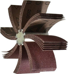 Superior Abrasives - 120 Grit, Coated, Aluminum Oxide Bore Polisher - 1/4" Shank Length, Fine Grade, 15,000 RPM, Polishes Bores with 2-5/8 to 3" Diam - Americas Industrial Supply