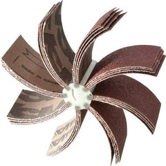 Superior Abrasives - 60 Grit, Coated, Aluminum Oxide Bore Polisher - 1/4" Shank Length, Medium Grade, 10,000 RPM, Polishes Bores with 3-1/8 to 4" Diam - Americas Industrial Supply