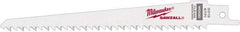 Milwaukee Tool - 6" Long x 3/4" Thick, Steel Reciprocating Saw Blade - Tapered Profile, 6 TPI, Toothed Edge, Universal Shank - Americas Industrial Supply