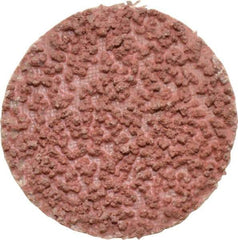 Made in USA - 1-1/2" Disc Diam, 80 Grit, Aluminum Oxide Quick Change Disc - Type S Attaching System, Coated, Brown, Medium Grade - Americas Industrial Supply