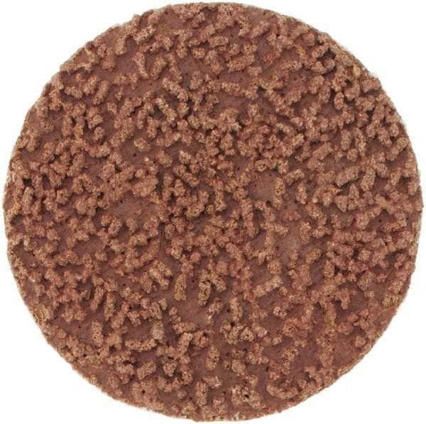 Made in USA - 1-1/2" Disc Diam, 120 Grit, Aluminum Oxide Quick Change Disc - Type S Attaching System, Coated, Brown, Fine Grade - Americas Industrial Supply