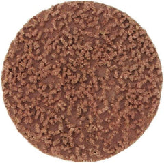 Made in USA - 1-1/2" Disc Diam, 120 Grit, Aluminum Oxide Quick Change Disc - Type S Attaching System, Coated, Brown, Fine Grade - Americas Industrial Supply