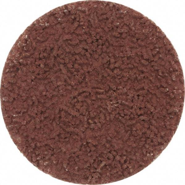 Made in USA - 1-1/2" Disc Diam, 240 Grit, Aluminum Oxide Quick Change Disc - Type S Attaching System, Coated, Brown, Very Fine Grade - Americas Industrial Supply
