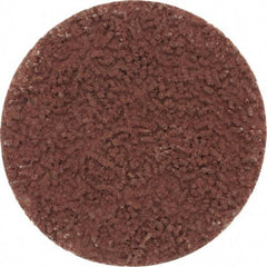 Made in USA - 1-1/2" Disc Diam, 240 Grit, Aluminum Oxide Quick Change Disc - Type S Attaching System, Coated, Brown, Very Fine Grade - Americas Industrial Supply