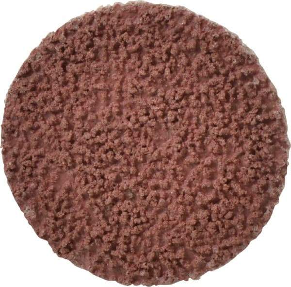 Made in USA - 2" Disc Diam, 80 Grit, Aluminum Oxide Quick Change Disc - Type S Attaching System, Coated, Brown, Medium Grade - Americas Industrial Supply