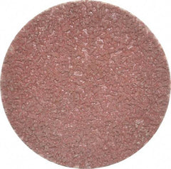 Made in USA - 2" Disc Diam, 120 Grit, Aluminum Oxide Quick Change Disc - Type S Attaching System, Coated, Brown, Fine Grade - Americas Industrial Supply