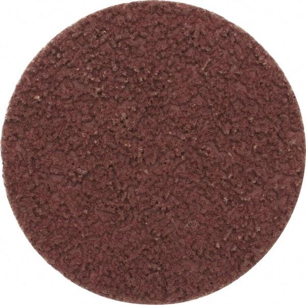 Made in USA - 2" Disc Diam, 180 Grit, Aluminum Oxide Quick Change Disc - Type S Attaching System, Coated, Brown, Very Fine Grade - Americas Industrial Supply