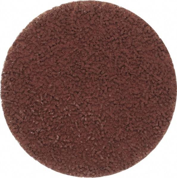 Made in USA - 2" Disc Diam, 240 Grit, Aluminum Oxide Quick Change Disc - Type S Attaching System, Coated, Brown, Very Fine Grade - Americas Industrial Supply