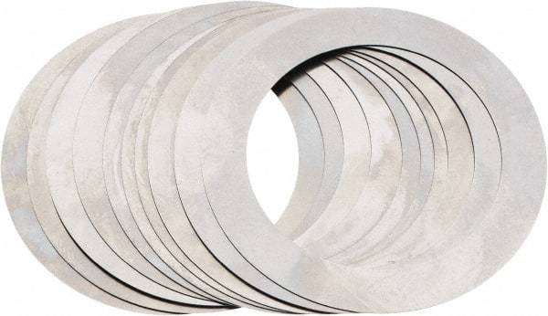 Made in USA - 0.007" Thick, 1-3/8" Inside x 1-7/8" OD, Round Shim - Uncoated 302/304 Stainless Steel - Americas Industrial Supply