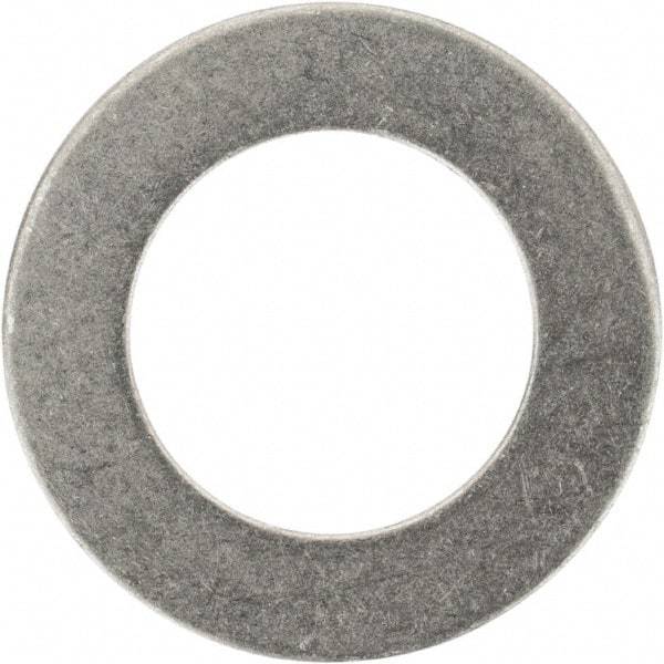 Made in USA - 0.016" Thick, 3/8" Inside x 5/8" OD, Round Shim - 5/16" Screw, Uncoated 316 Stainless Steel - Americas Industrial Supply