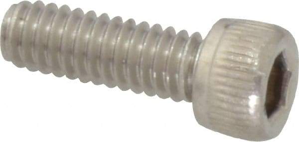 Value Collection - #8-32 UNC Hex Socket Drive, Socket Cap Screw - Grade 18-8 Stainless Steel, 1/2" Length Under Head - Americas Industrial Supply