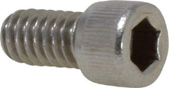 Value Collection - 1/4-20 UNC Hex Socket Drive, Socket Cap Screw - Grade 18-8 Stainless Steel, Fully Threaded, 1/2" Length Under Head - Americas Industrial Supply