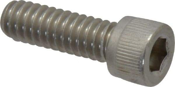 Value Collection - 1/4-20 UNC Hex Socket Drive, Socket Cap Screw - Grade 18-8 Stainless Steel, Fully Threaded, 3/4" Length Under Head - Americas Industrial Supply